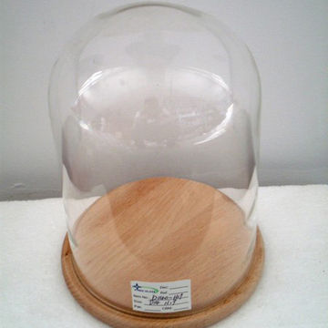 Glass Cover with Wooden Base, Various Designs and Sizes are Available