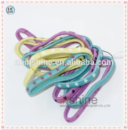 High quality colorful hair elastic bands , wide rubber elastic bands