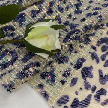 Vogue Irregular Shape Printed Sequins Embroidery Fabric