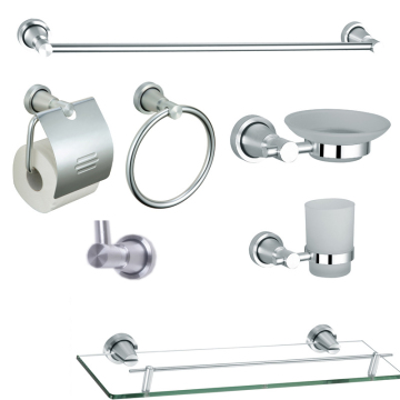 Chrome Silver Bath Fittings and Bathroom Accessories Set for Hotels