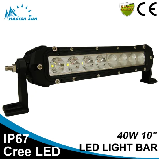 Waterproof 10inch 40w led tractor work light car led light bar off road led light bar