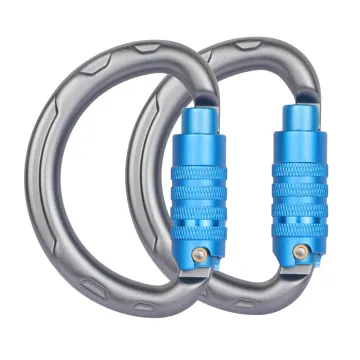 Customized 20KN Heavy Duty 7075 Aluminum Carabiner: Fashionable D-Shaped Carabiner and Hook