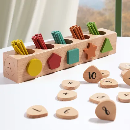 Montessori Preschool Learning: Playful Teaching Aids, Manipulatives, Counting Sticks, and Kids Math Toys