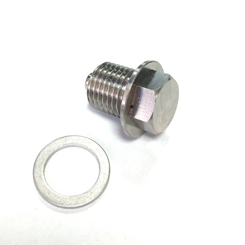 Silver stainless steel neodymium magnet drain plug