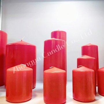 Home decor colorful pillar candle wholesale gift wedding