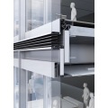 Modernes Aluminium exponierte Rahmenvorhang Wanddesign