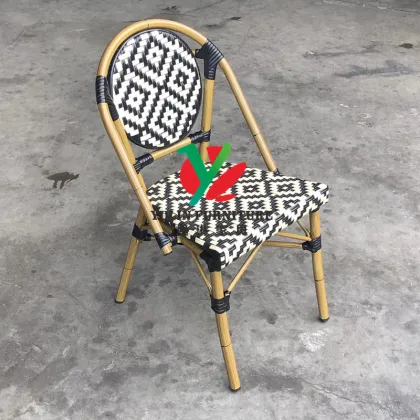 Woven Wicker Rattan Bar Stool for Cappuccino Coffee Shop