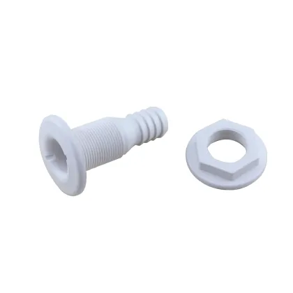 Marine Hardware Plastic Thru Hull Outlets 1" inch straight thru-hull fittings