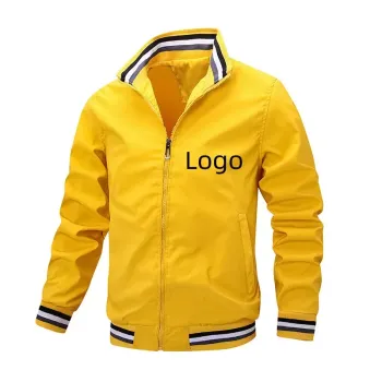 Custom Autumn Winter Men's Fashion Coat: Loose Stand Collar Jackets with Warm Casual Plain Baseball Jacket Options