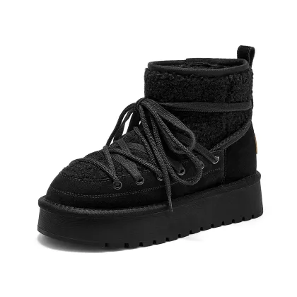 Women's snow boots, non-slip thick-soled winter ankle boots