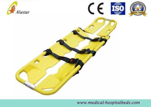 X-ray Translucent Plastic Scoop Stretcher Medical Emergency Folding Stretcher Als-sa127