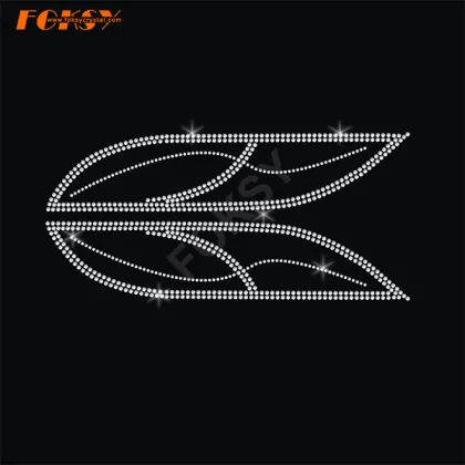 Love Cheer Bow Iron On Rhinestones Transfer for Clothing
