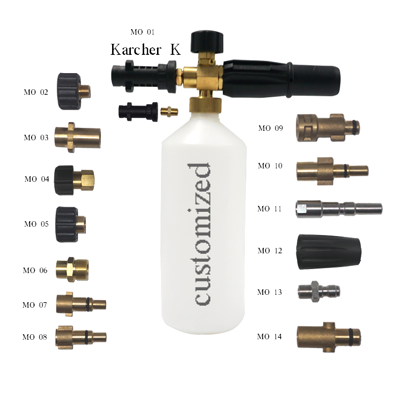 280 bar 1/4 "Adaptador de alta pressão de espuma de neve Lance