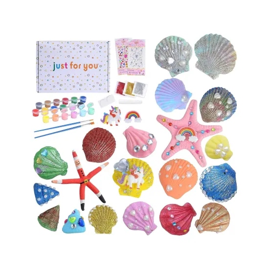 Paint Your Own Sea Shell Art Kit: A Creative Craft Supply for Kids and Adults