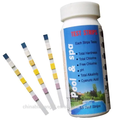 Swimming Pool Test Strips ( Total Hardness, Total Chlorine, Free Chlorine, PH, Total Alkalinity, Cyanuric Acid)