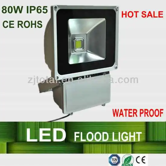 Hangzhou factory, IP65 High power COB led 80w led flood light