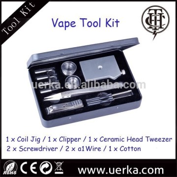 full set atomizer ecig rba tool kit with tweezer clipper screwdriver a1 wire cotton