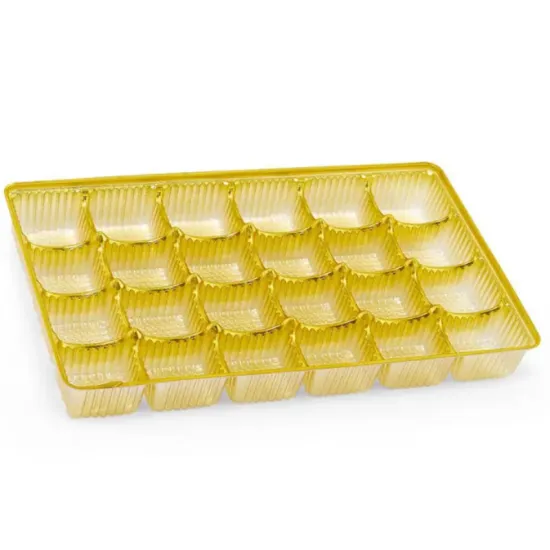 Golden PP food packaging box plastic tray insert