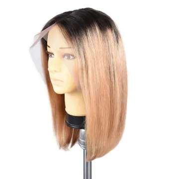 YS Brazilian Human Hair 13x4 Lace Front Ombre colored bob Wig,Pre Pluck colorful Red Virgin Hair Lace BOB Wig For Black Women