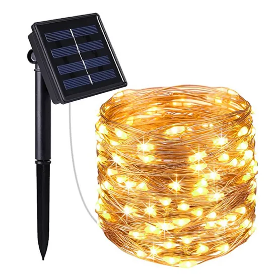 Solar-Powered IR Dimmable LED Outdoor String Lights for Fairy and Holiday Lighting