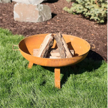 Corten Steel Metal Modern Fire Pit