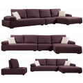 Recliner Headrest Fabric Corner Sectional Sofa Set