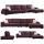 Recliner encosto de cabeça de tecido Corner Set Sofa Seccional