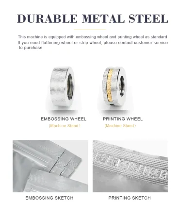 Stand Ink Printing Continuous plastic bag sealing machines