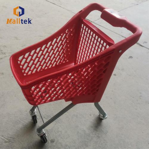 Kids Plastic Supermarket Shopping Trolley with flag