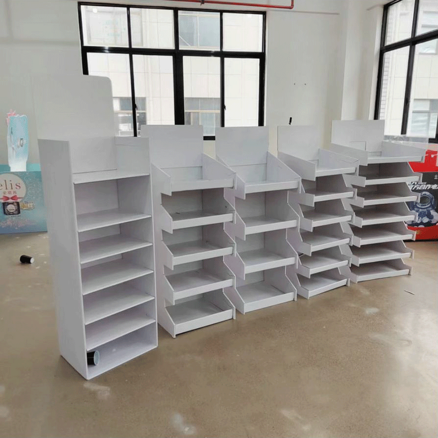 Estante de papel duradero para exhibición de productos