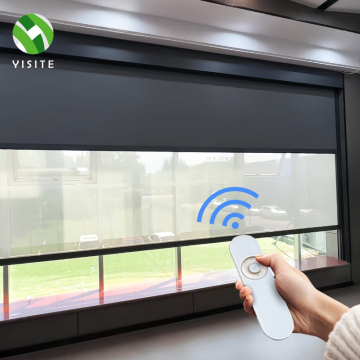 Electric Intelligent Motor Double-Layer Roller Blind with Remote Control