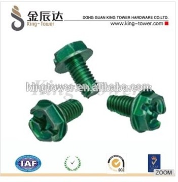 hex flange and slotted wood roofing screws
