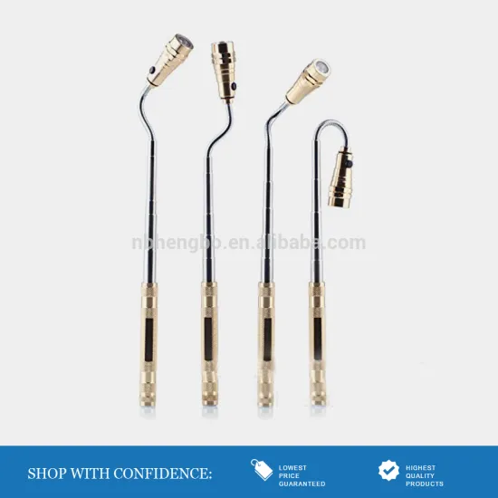 Flexible 3 LED Flashlight Magnetic Torch Telescopic Lamp Pick Up Tool