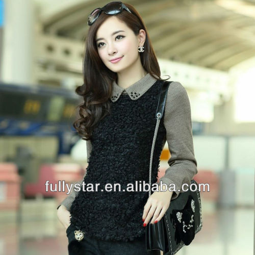 han edition Lambs wool top long mature coat