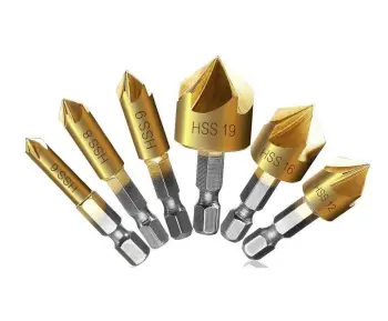 6 PCS Drill Bit Wood Countersink Drill Bit Set