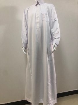 AL Daffah Men's Saudi Style Thobe Prayer Wear