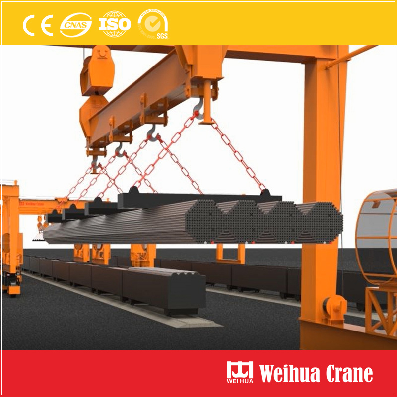 Rtg Crane Magnet Pipe Handling