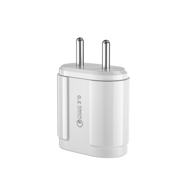 India Plug 18W QC 3.0 USB Wall Charger