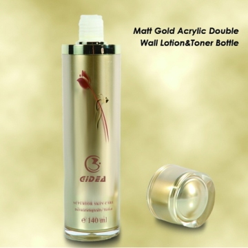 140ml Cylinder Acrylic Skin Care Lotion Bottle For Cosmetics 