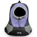 Lilac Large PVC et Mesh Pet Backpack