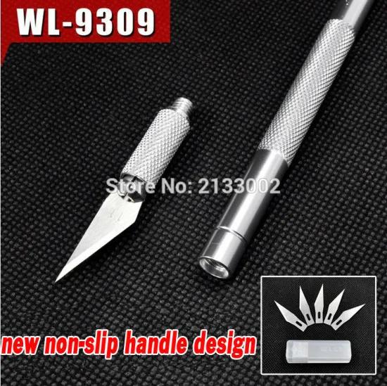 Non-Slip Metal Wood Carving Tools Fruit Food Craft Sculpture Engraving Utility Knife With 6 Blades For Stationery Art Supplies