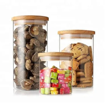 custom logo glass food storage container jar
