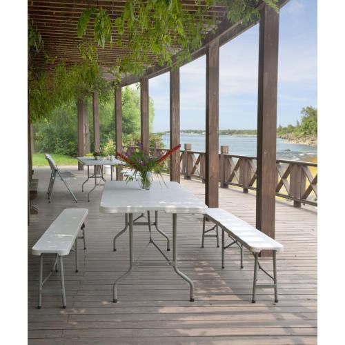 articles en gros table pliante en plastique et chaise table rectangulaire pour mariage