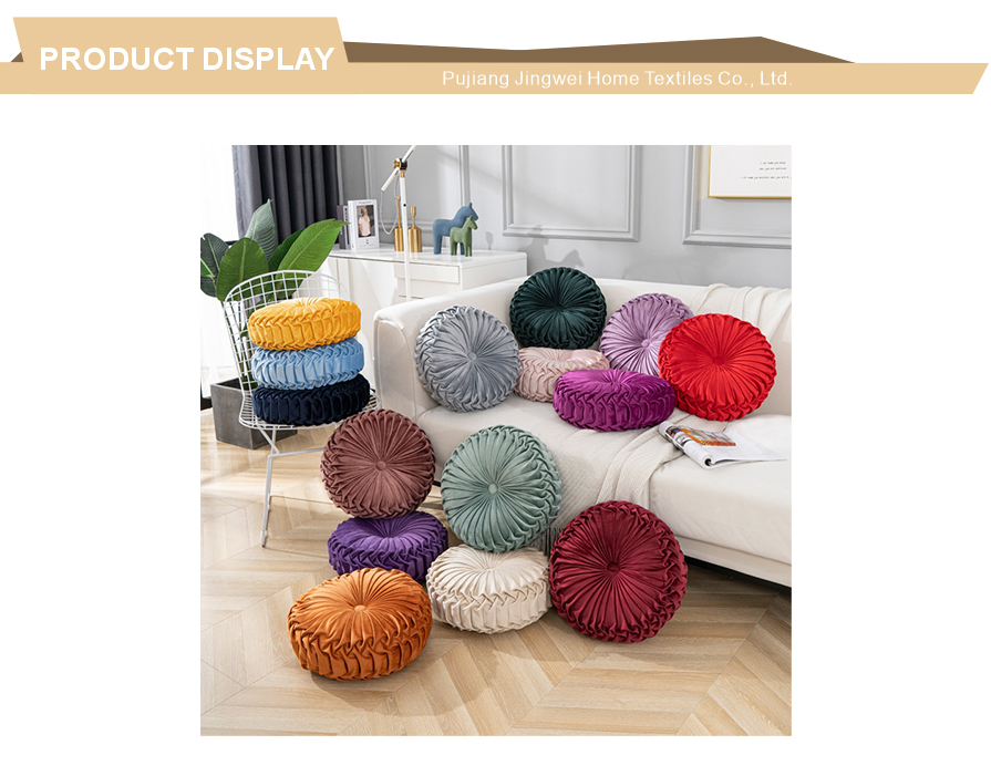 Multi color tufted circular lounge bolster