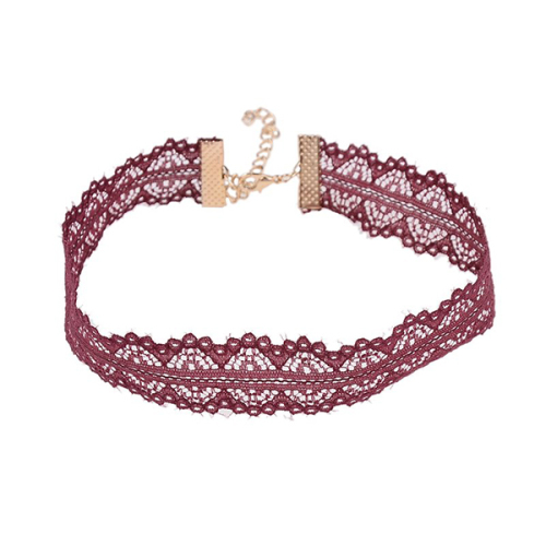 Korte Lace Choker breed bloem Lace ketting voor vrouwen