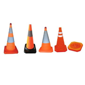 Waterproof Oxford Cloth H55 55cm Collapsible Traffic Cone with ABS Base