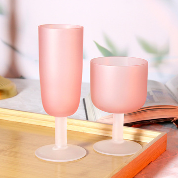 Factory Wholesale Modern Hand Blown Frosted Glass Wine Glasses