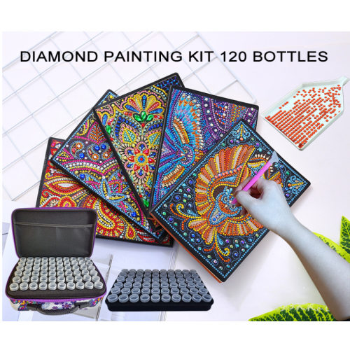 120 bouteilles de rangement de bouteille de peinture de diamant