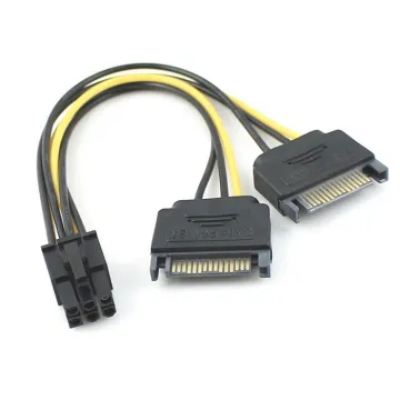 Dual SATA 15Pin to pcie 6Pin Cable