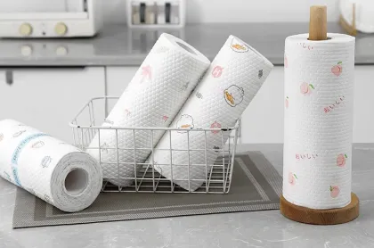 Rolled rag dishwashing cloth kitchen cleaning non-woven rag